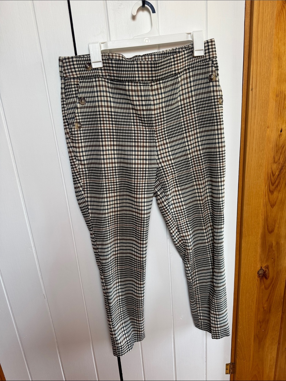 Jules & Leopold Black, Cream and Brown Plaid Trousers
